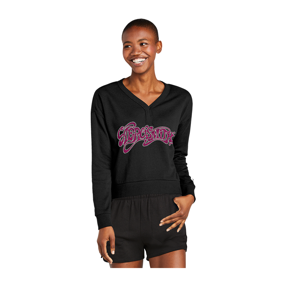 Black Bling Fleece Lounge Set