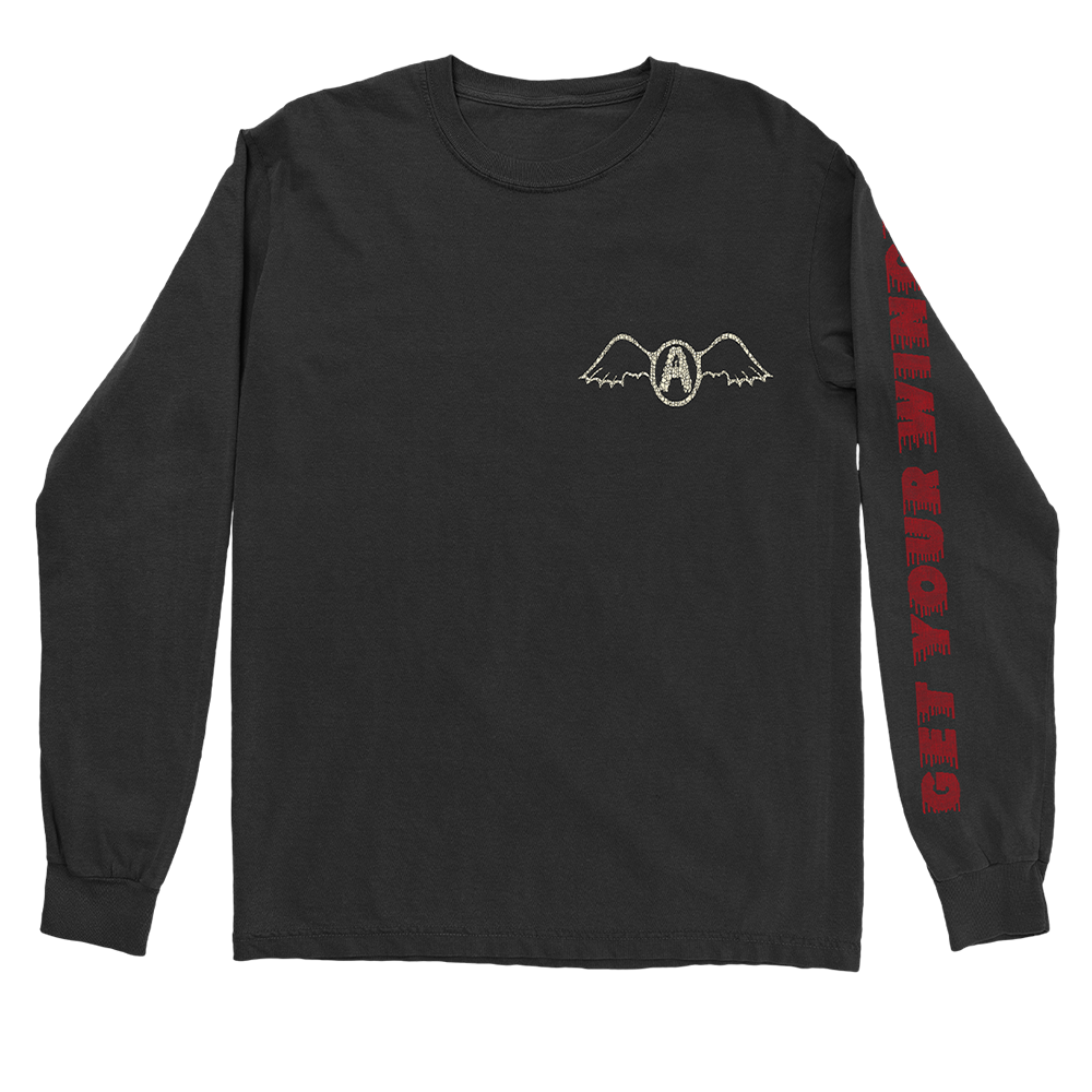 Wings Long Sleeve - Black - Aerosmith Official Store