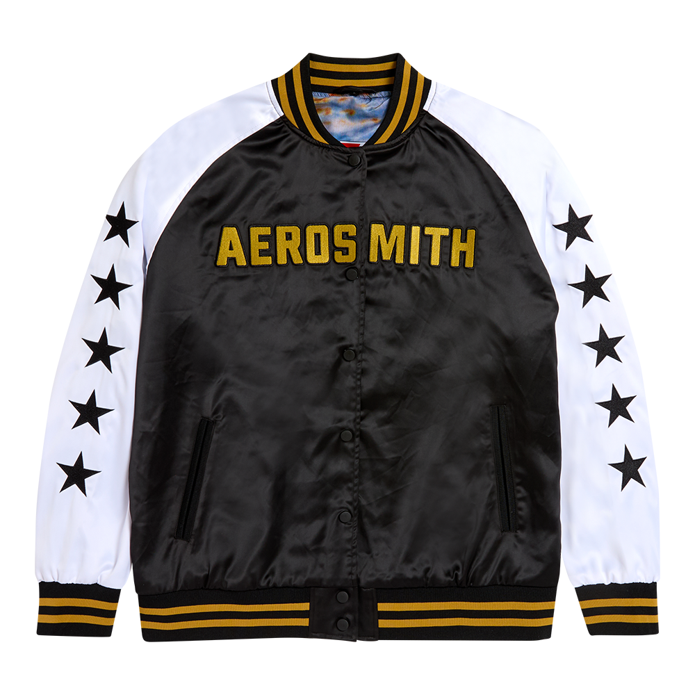 Aerosmith – Legendary Collector’s Edition Fanpack: 5LP Boxset + Satin Bomber Jacket - Jacket Front