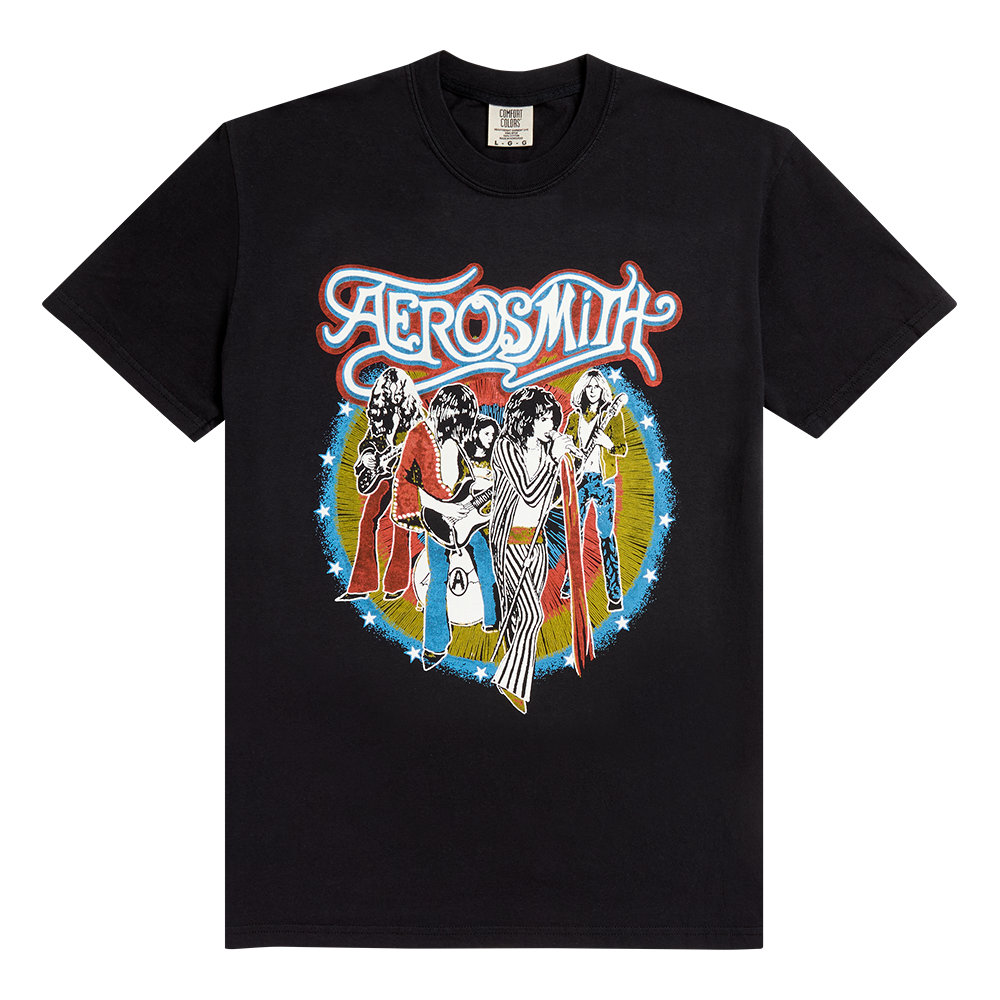 Aerosmith – Limited Edition Fanpack: Translucent Red Vinyl + T-Shirt Tee Front