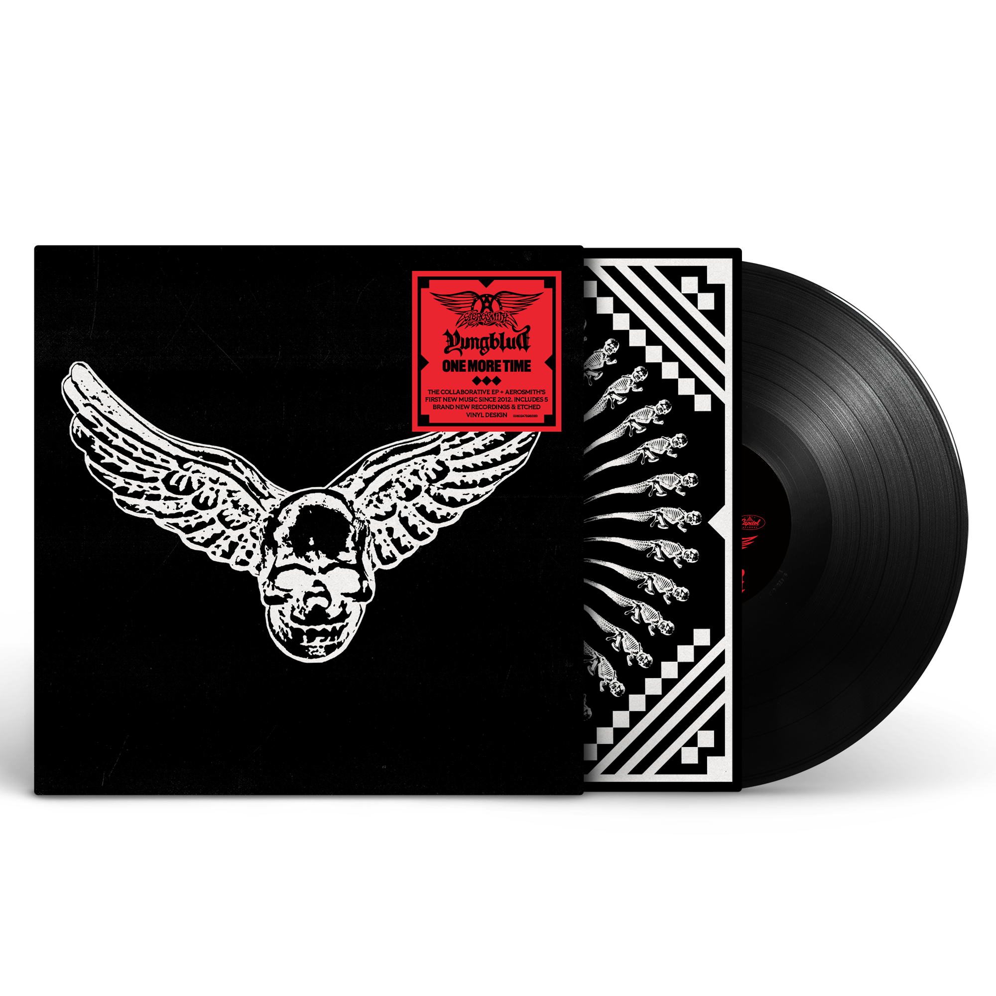 One More Time Black Vinyl Sticker