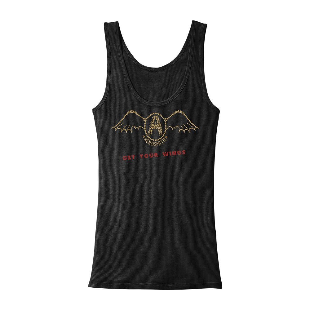 Get Your Wings Bling Longer Fitted Ribbed Tank