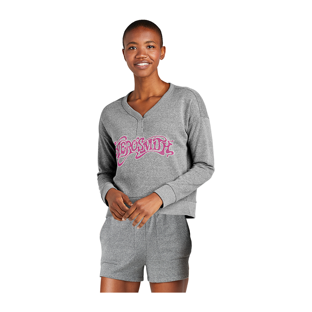 Grey Bling Fleece Lounge Set