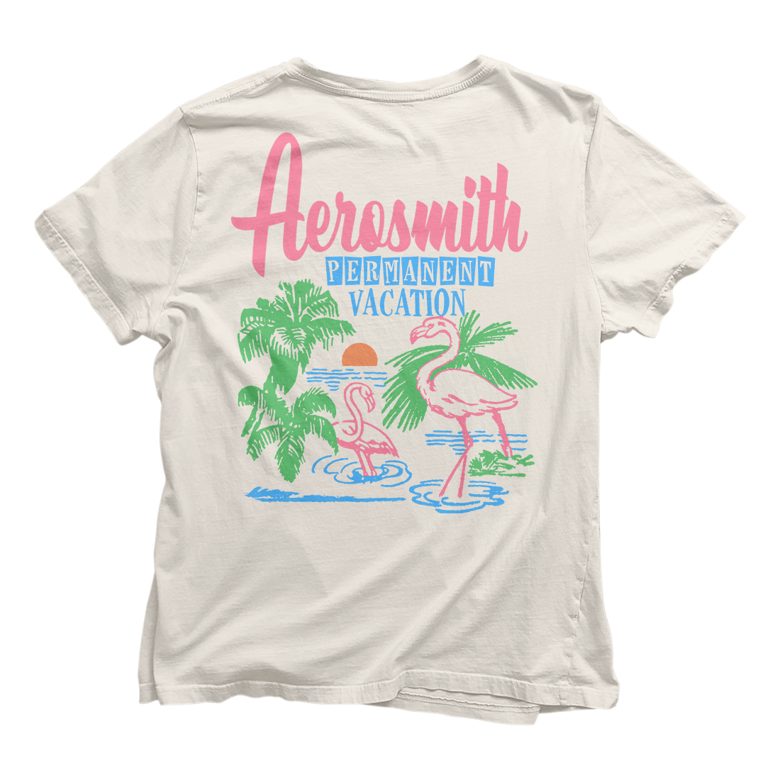Permanent Vacay Flamingo Tee Back