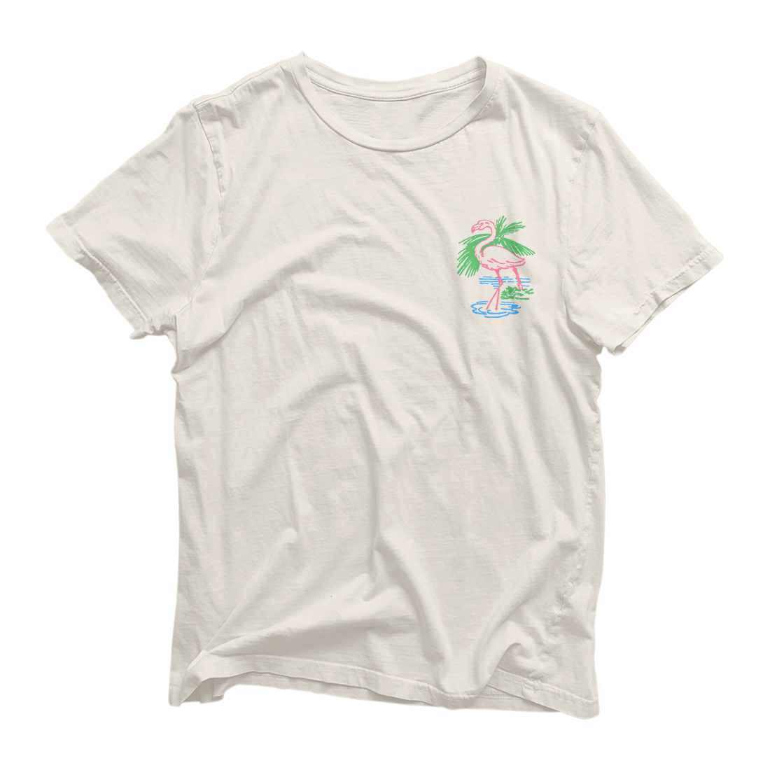Permanent Vacay Flamingo Tee Front
