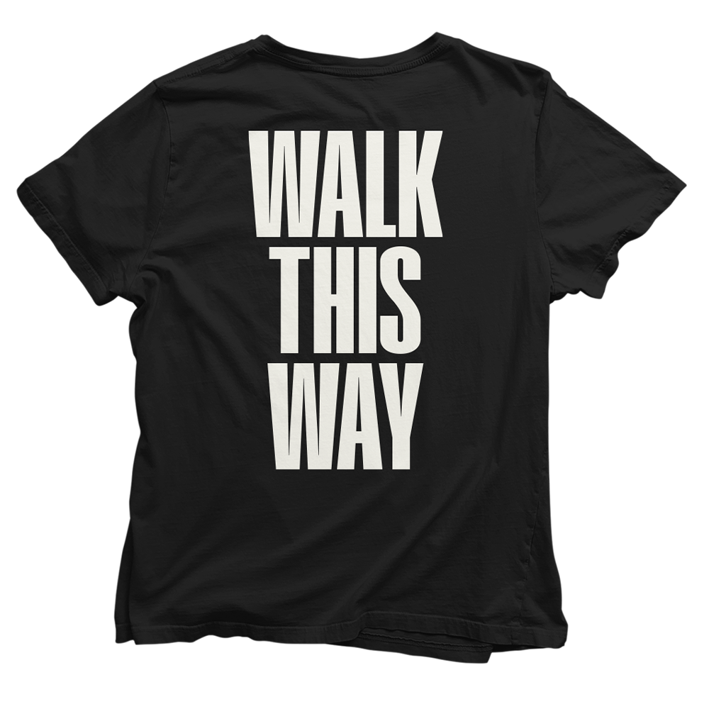 Aerosmith X RUN DMC Walk This Way Illustrated Tee Back