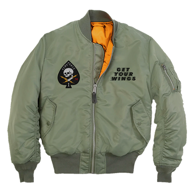 Get Your Wings Bomber Jacket (Olive) Front
