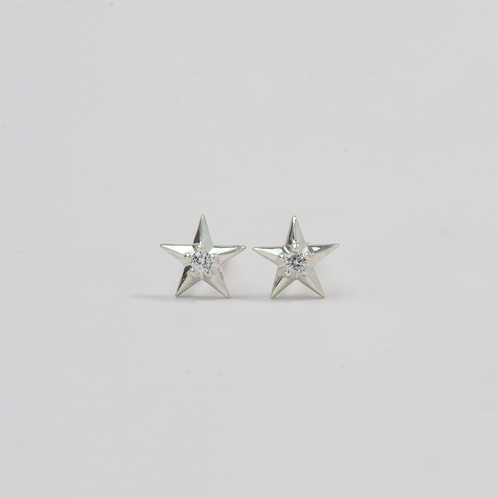 RockSTARS Earrings Silver Front