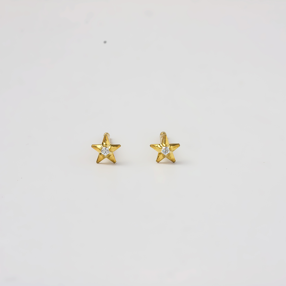 RockSTARS Earrings Gold Front