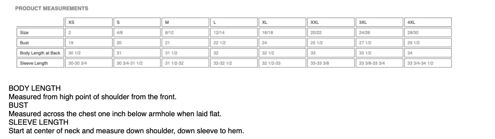 Lyrics Skull Flannel Tunic Size Chart