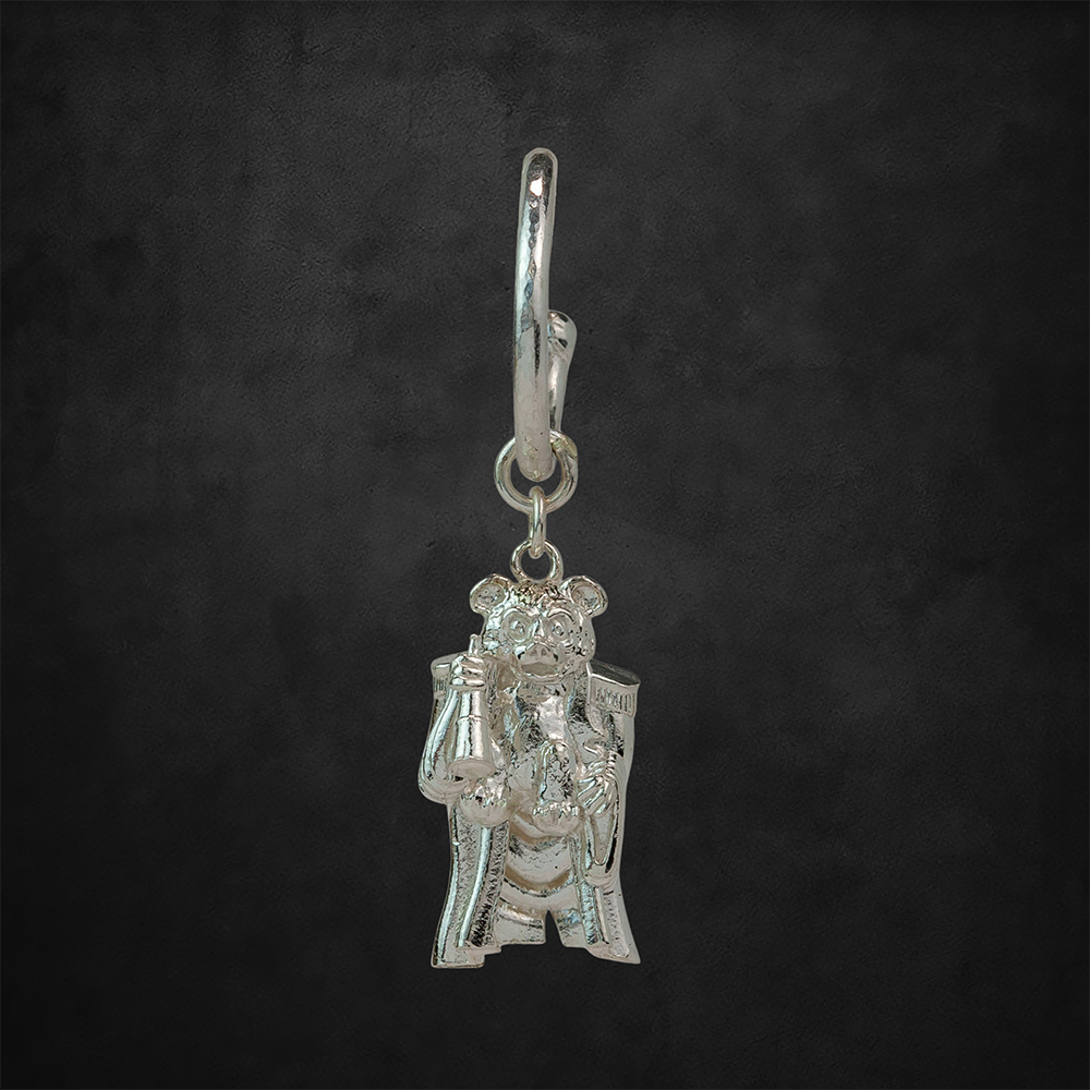 Teddy Bear Hoop Earring