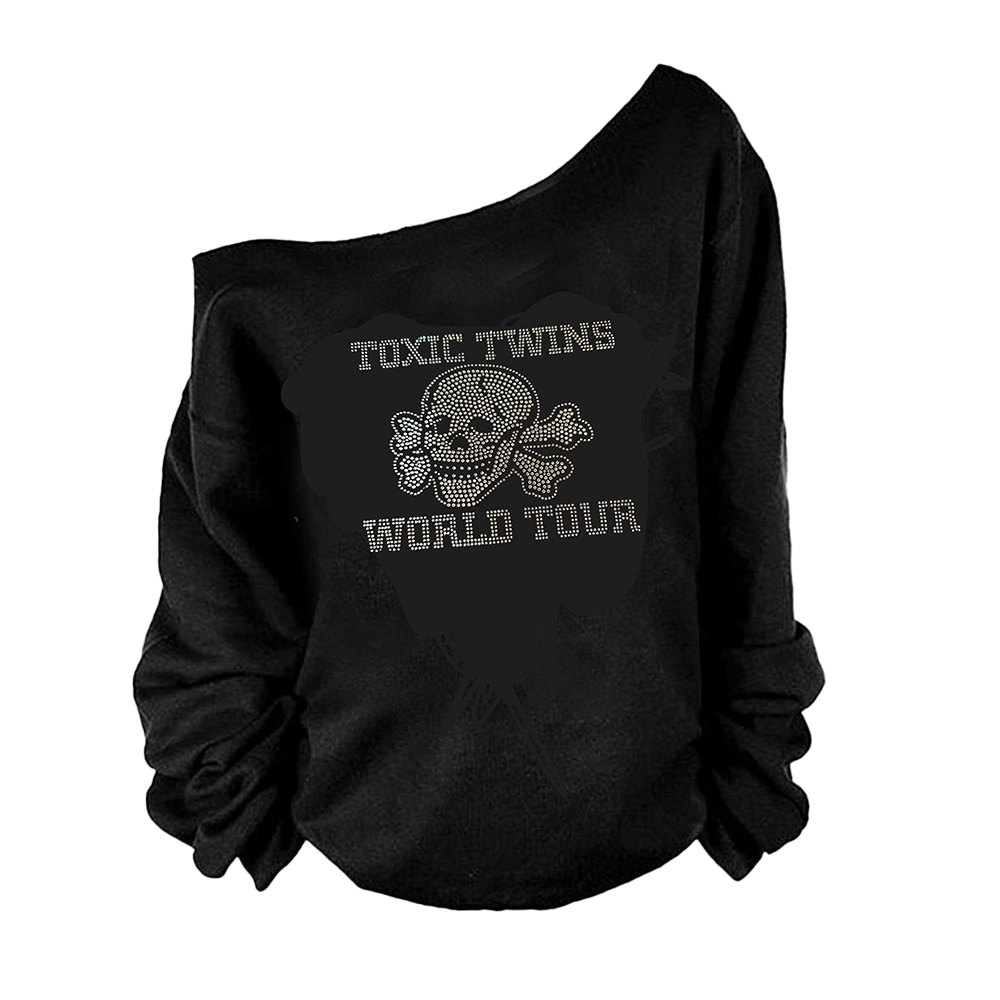 Toxic Twins Off Shoulder Bling Sweater