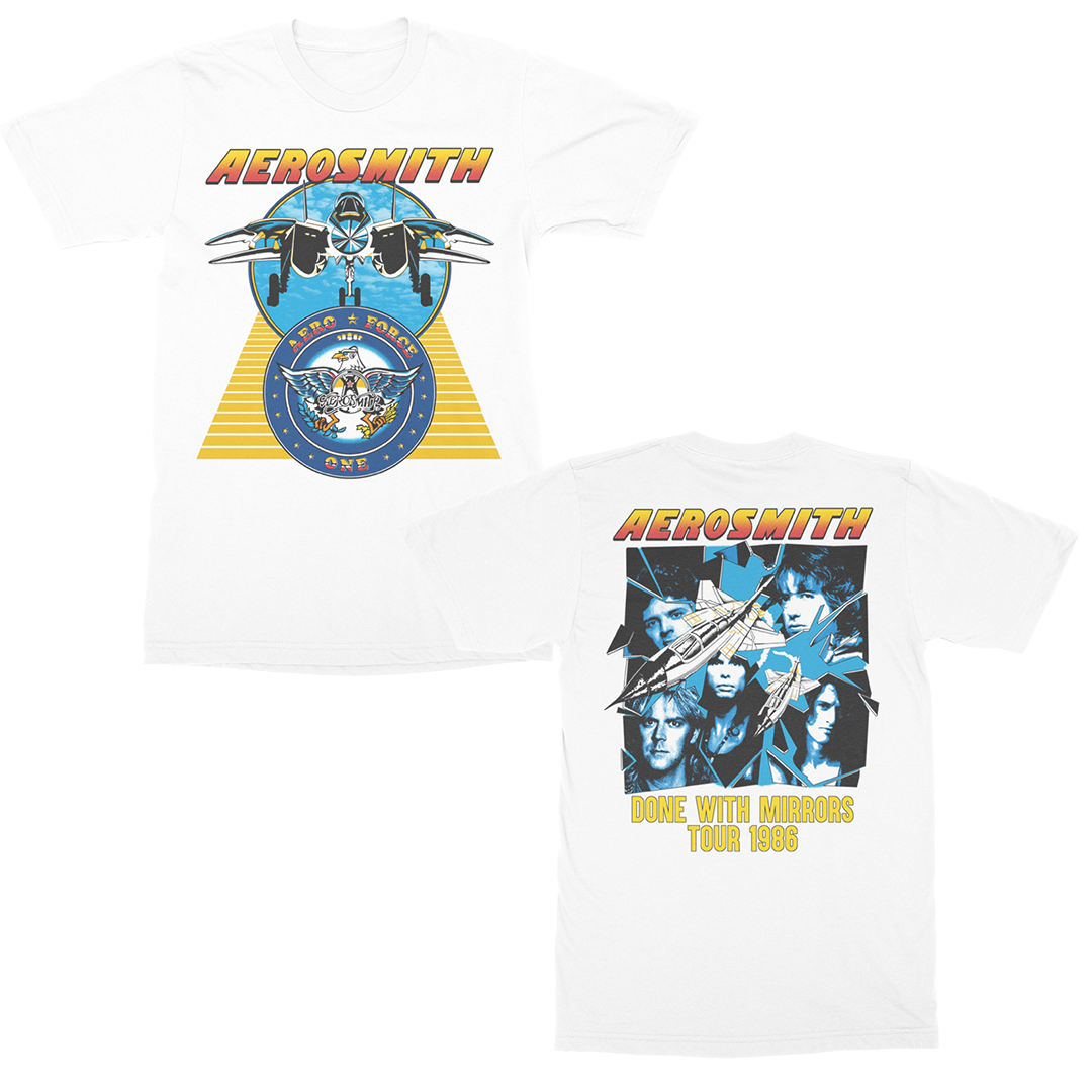 White aerosmith t 2024 shirt