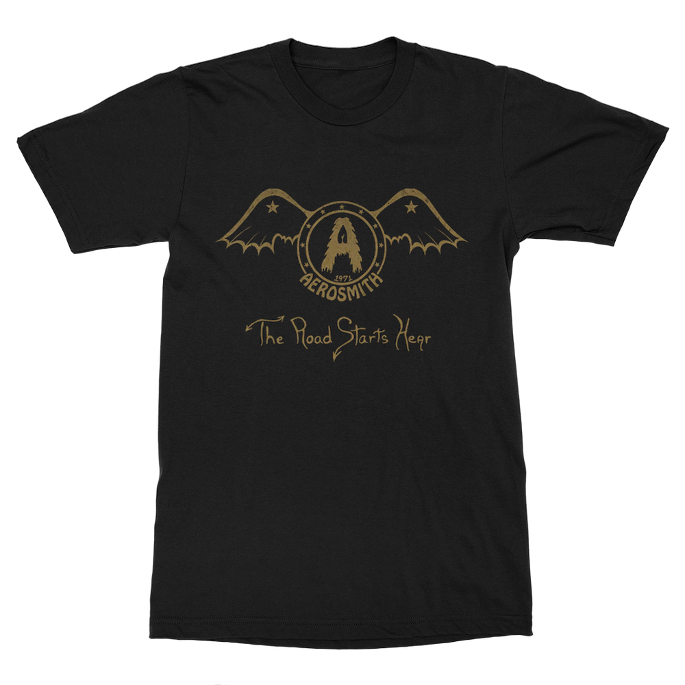 The Road Starts Hear Black T-Shirt