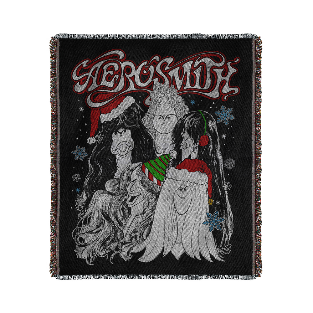 Aerosmith Draw the Line Xmas Woven Blanket