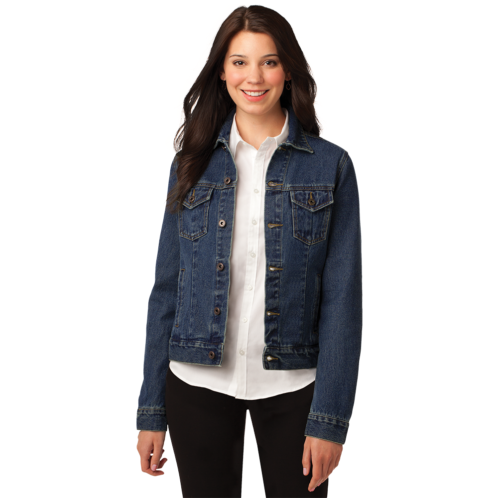 Ladies Bling Wings Denim Jacket