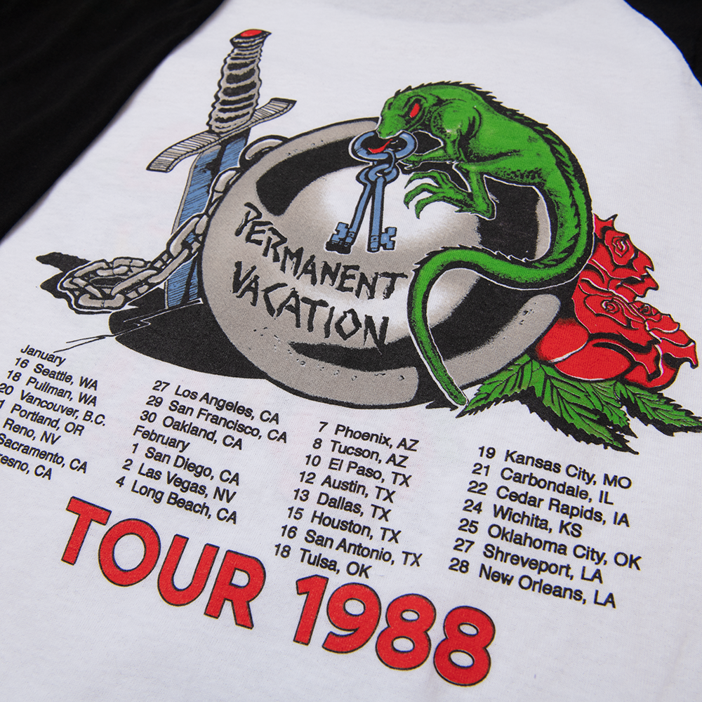 Permanent Vacation Tour Raglan Back Detail